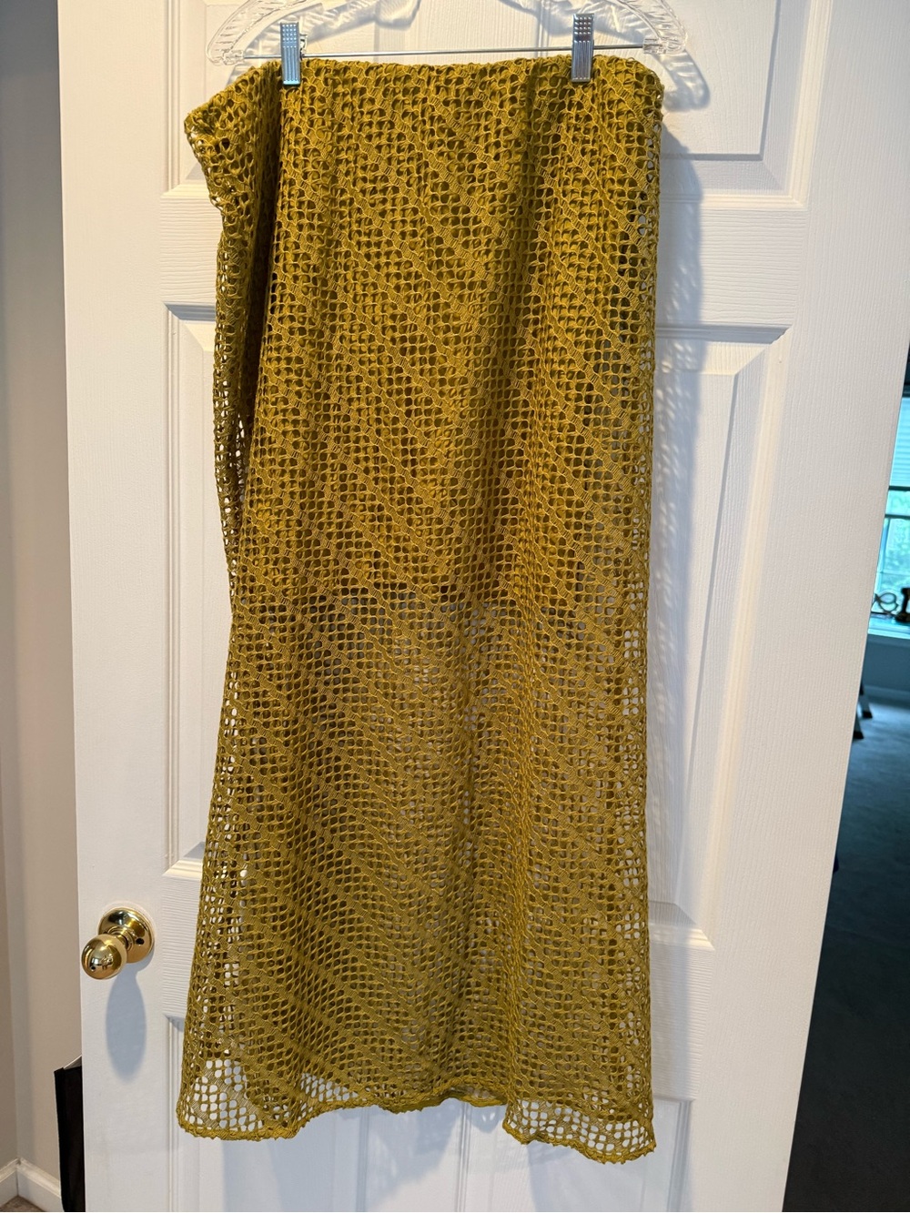Anthropologie Olive Crocheted Maxi Skirt